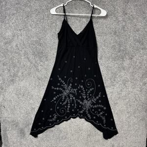 Vintage Y2K Slip Dress Large Dark Romantic Floral Hoco Fairy Grunge Whimsigoth